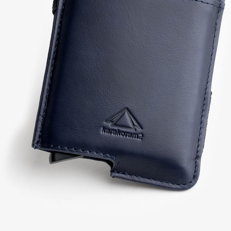 karakoram2 mens leather wallet card holder rfid protected credit card wallet navy blue 